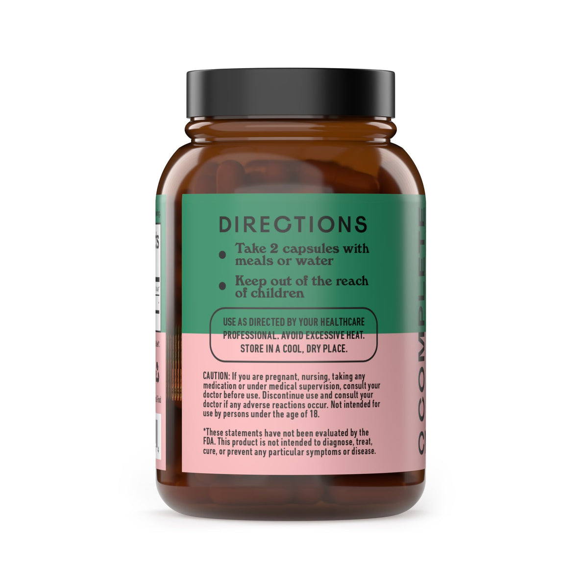 Flacon de capsules de hibiscus bio Complete Natural Products avec étiquette