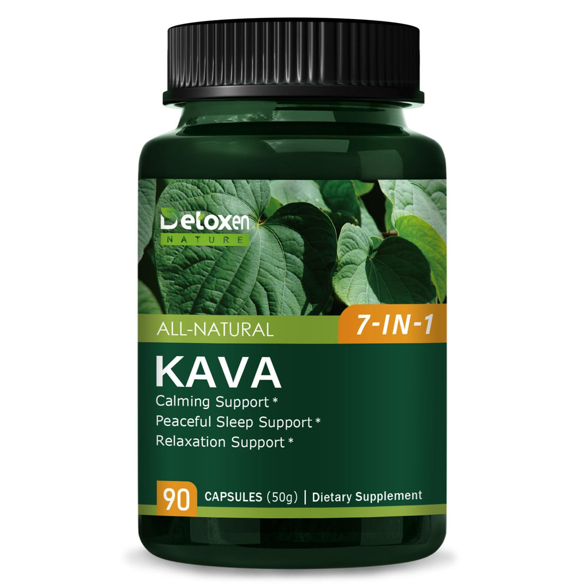 Flacon de capsules de Kava Kava vue de face