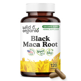 Flacon de capsules de Maca Noire Wild & Organic 500 mg