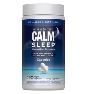 Flacon de capsules de magnésium Calm Natural Vitality 120 unités