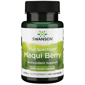 Flacon de capsules de Maqui Berry Swanson 400 mg vue de face