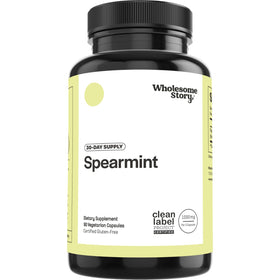 Flacon de capsules de menthe verte Wholesome Story vue de face
