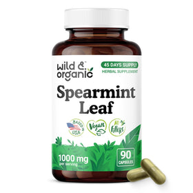 Flacon de capsules de menthe verte Wild & Organic, 90 comprimés