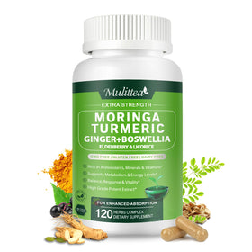 Flacon de capsules de Moringa 1000mg Mulittea, vue de face