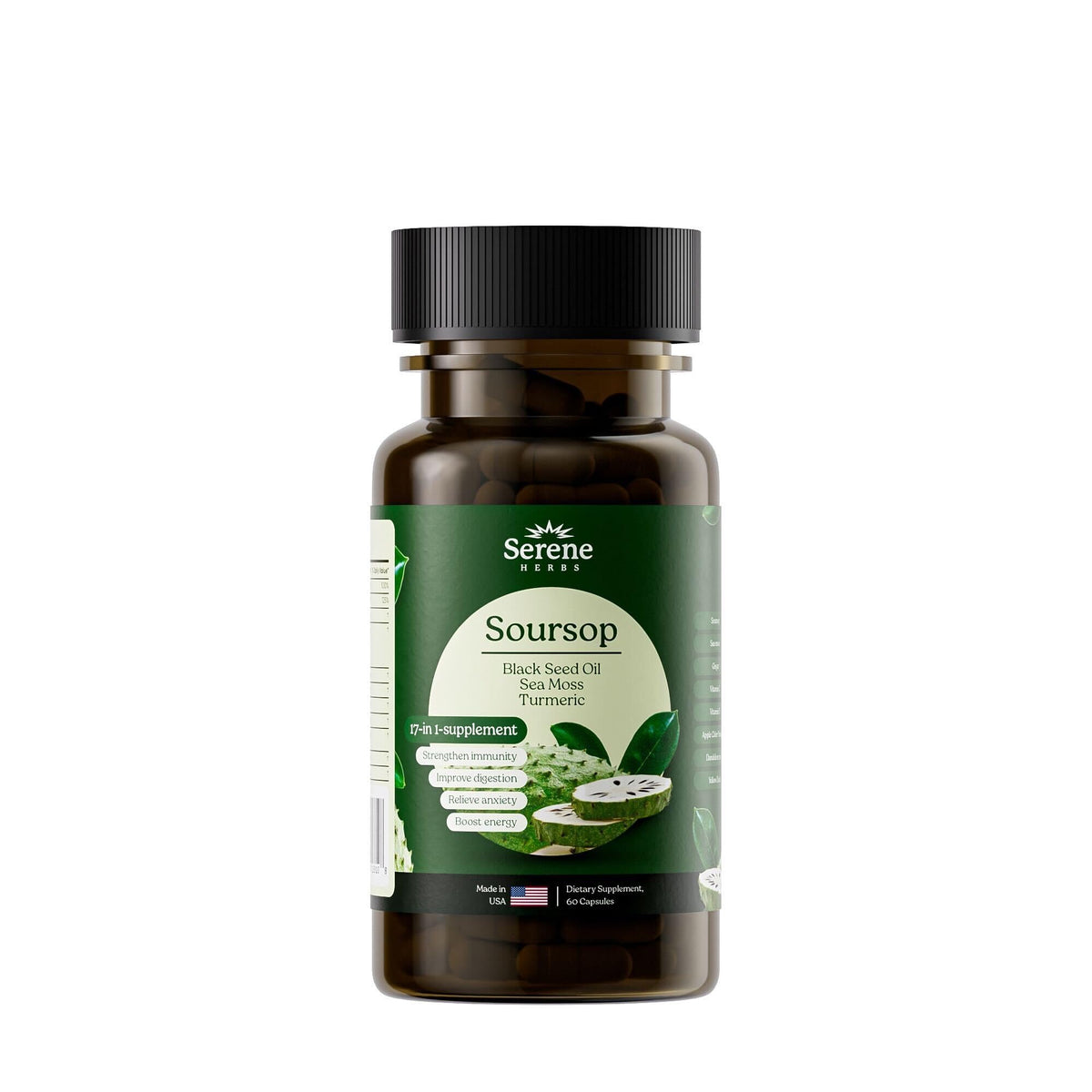 Flacon de capsules de mousse de mer 17-en-1 Serene Herbs