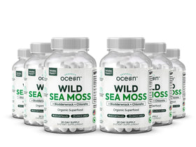 Flacon de capsules de mousse de mer sauvage Organics Ocean, 100% bio