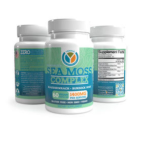 Flacon de capsules de mousse de mer YEMAYA avec 60 capsules
