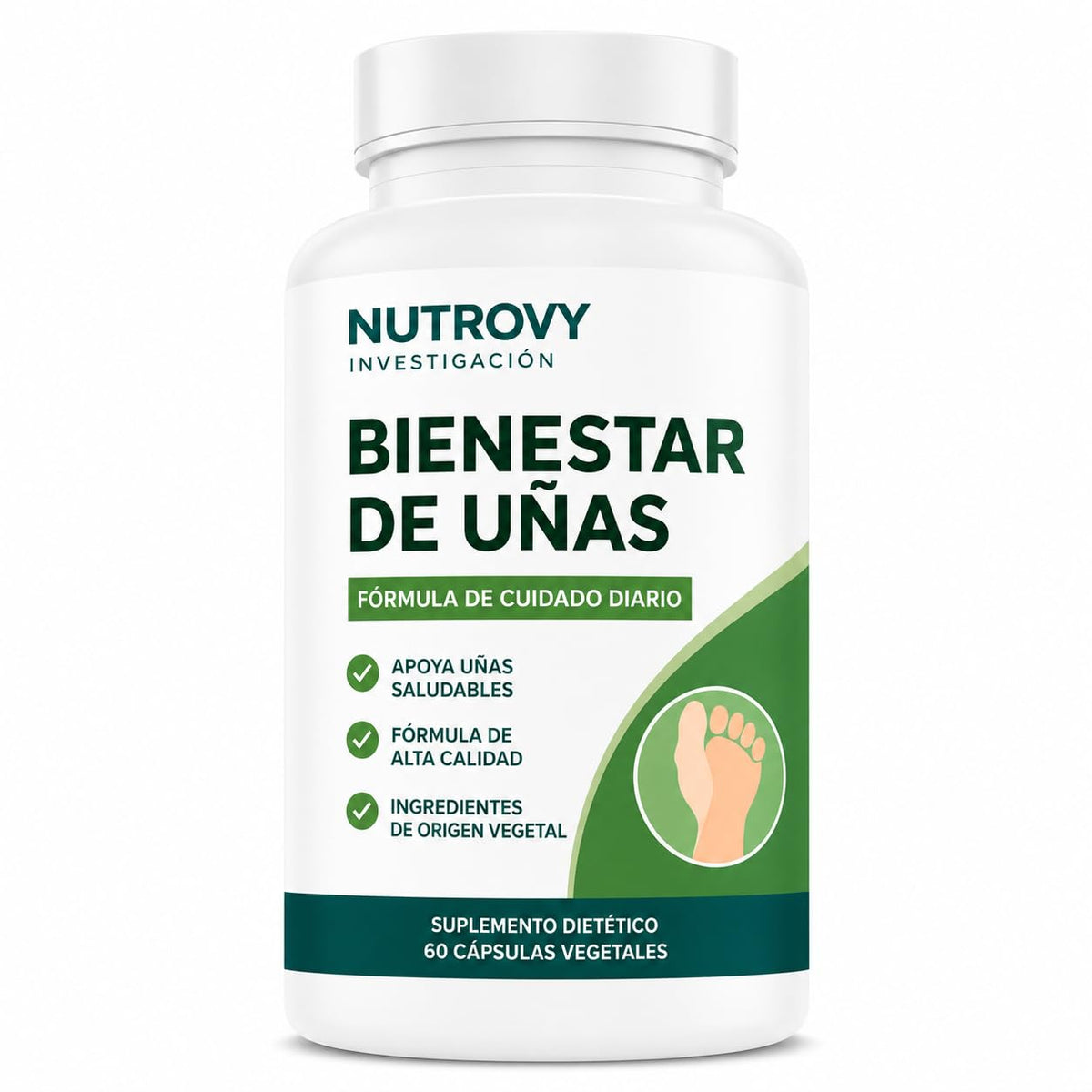 Flacon de capsules de nutrition des ongles Nutrovy de Nerve Savior, 60 capsules