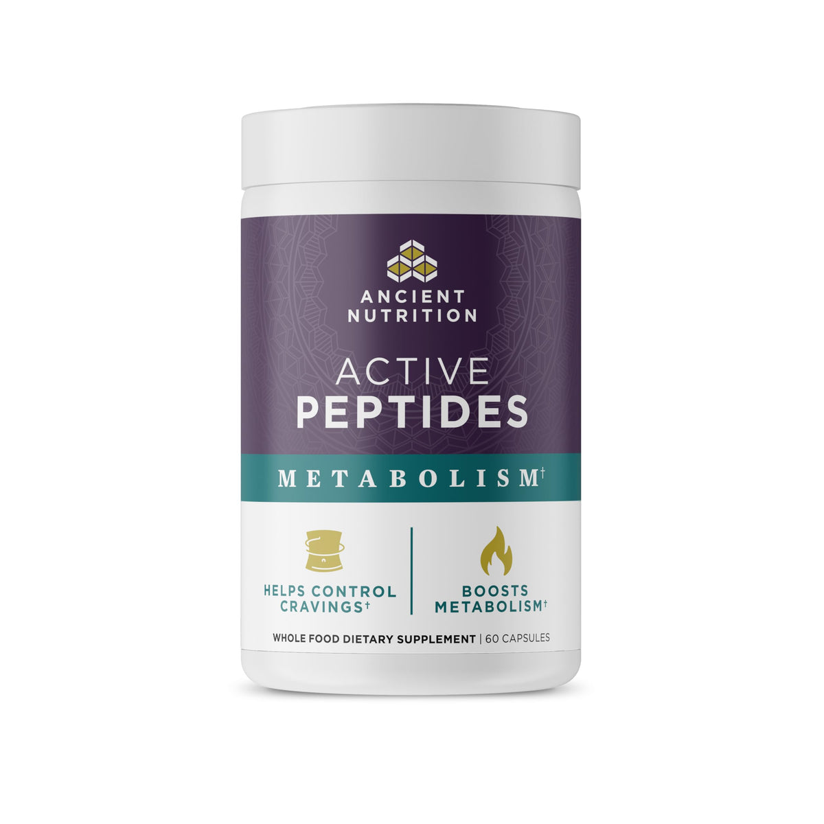 Flacon de capsules de peptides actifs Ancient Nutrition vue de face