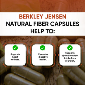 Flacon de capsules de psyllium berkley jensen vue de côté