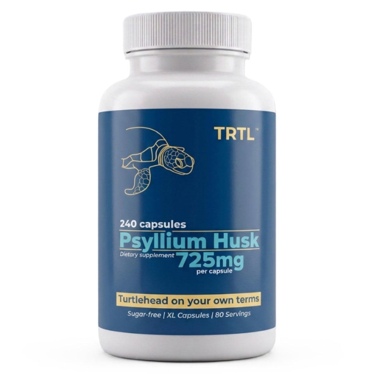 Flacon de capsules de psyllium TRTL 240ct vue de face
