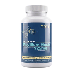 Flacon de capsules de psyllium TRTL Supplements 120 ct vue de face