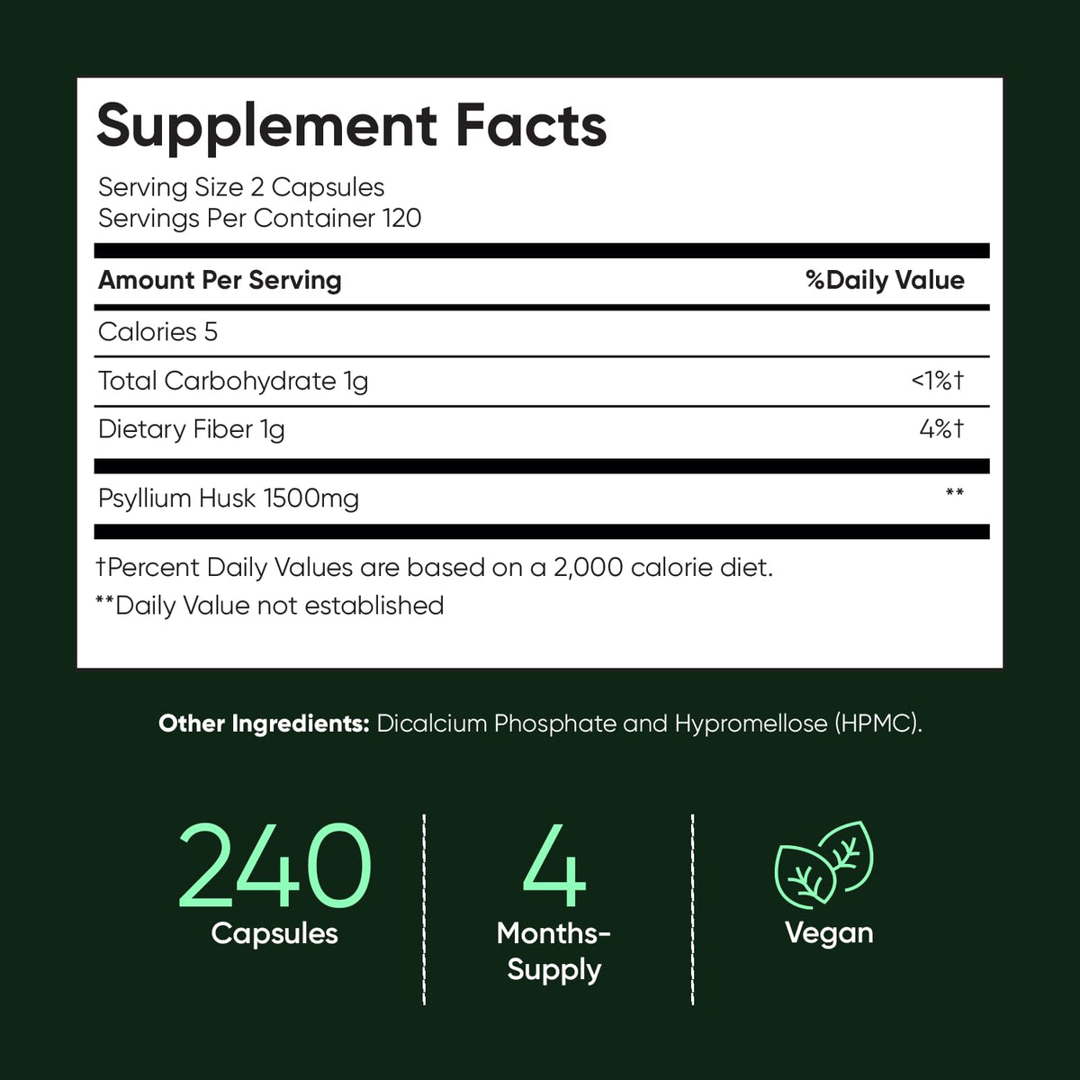 Flacon de capsules de psyllium WeightWorld, arrière-plan neutre