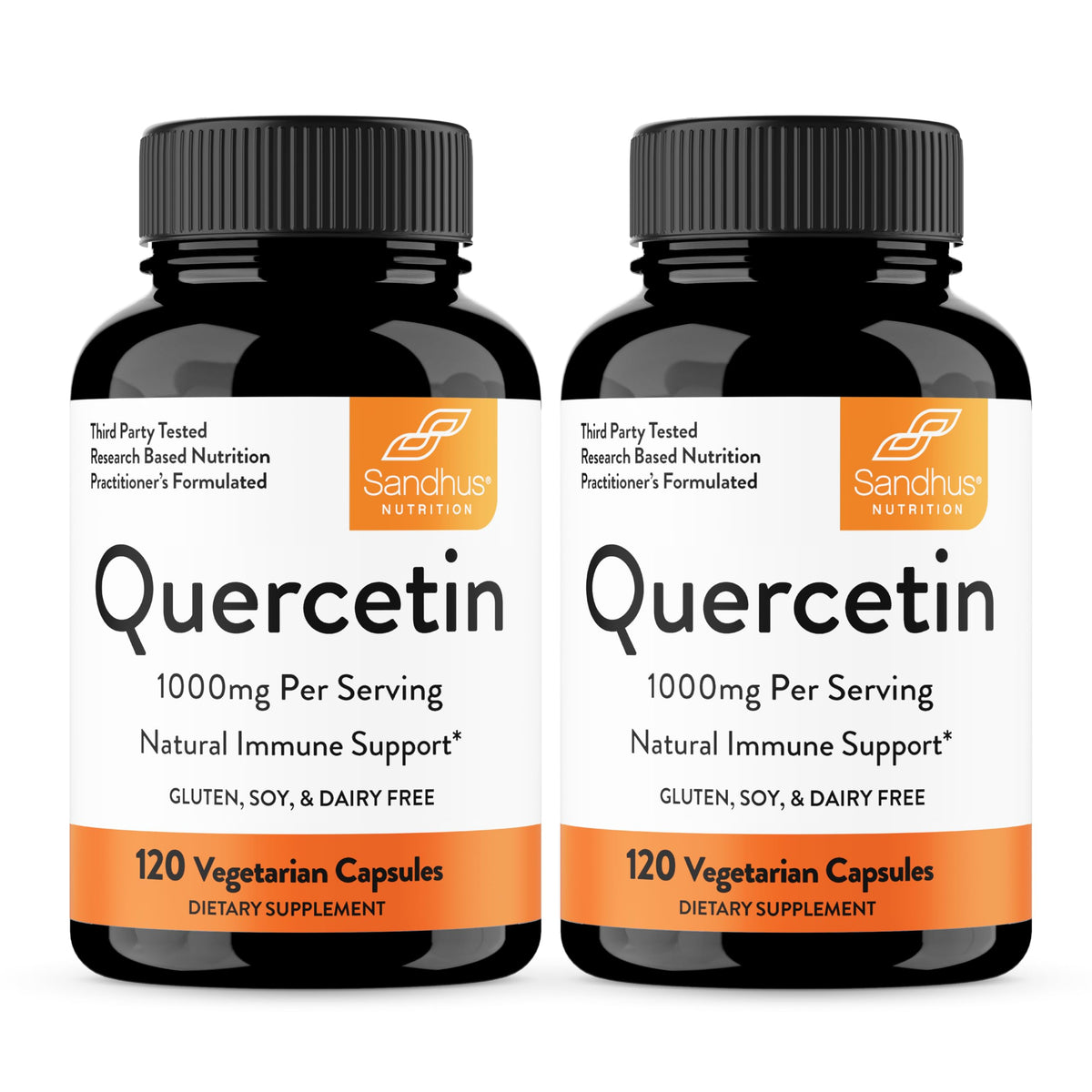 Flacon de capsules de quercétine Sandhu's 500mg, 240 unités