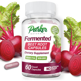 Flacon de capsules de racine de betterave fermentée bio Parker Naturals