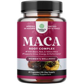 Flacon de capsules de racine de maca pour femmes Natures Craft, 60 comprimés