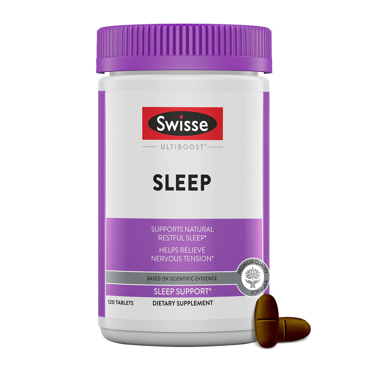 Flacon de capsules de racine de valériane Swisse 120 capsules