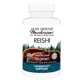 Flacon de Capsules de Reishi Host Defense 120 unités vue de face