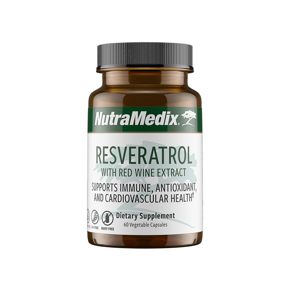 Flacon de capsules de resvératrol NutraMedix 200mg, 60 capsules