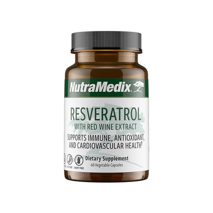 Flacon de capsules de resvératrol NutraMedix 200mg, 60 capsules