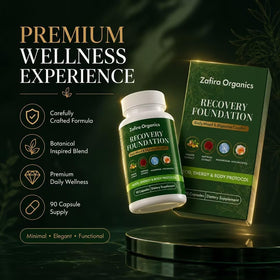 Flacon de Capsules de Safran Zafira Organics avec étiquette visible