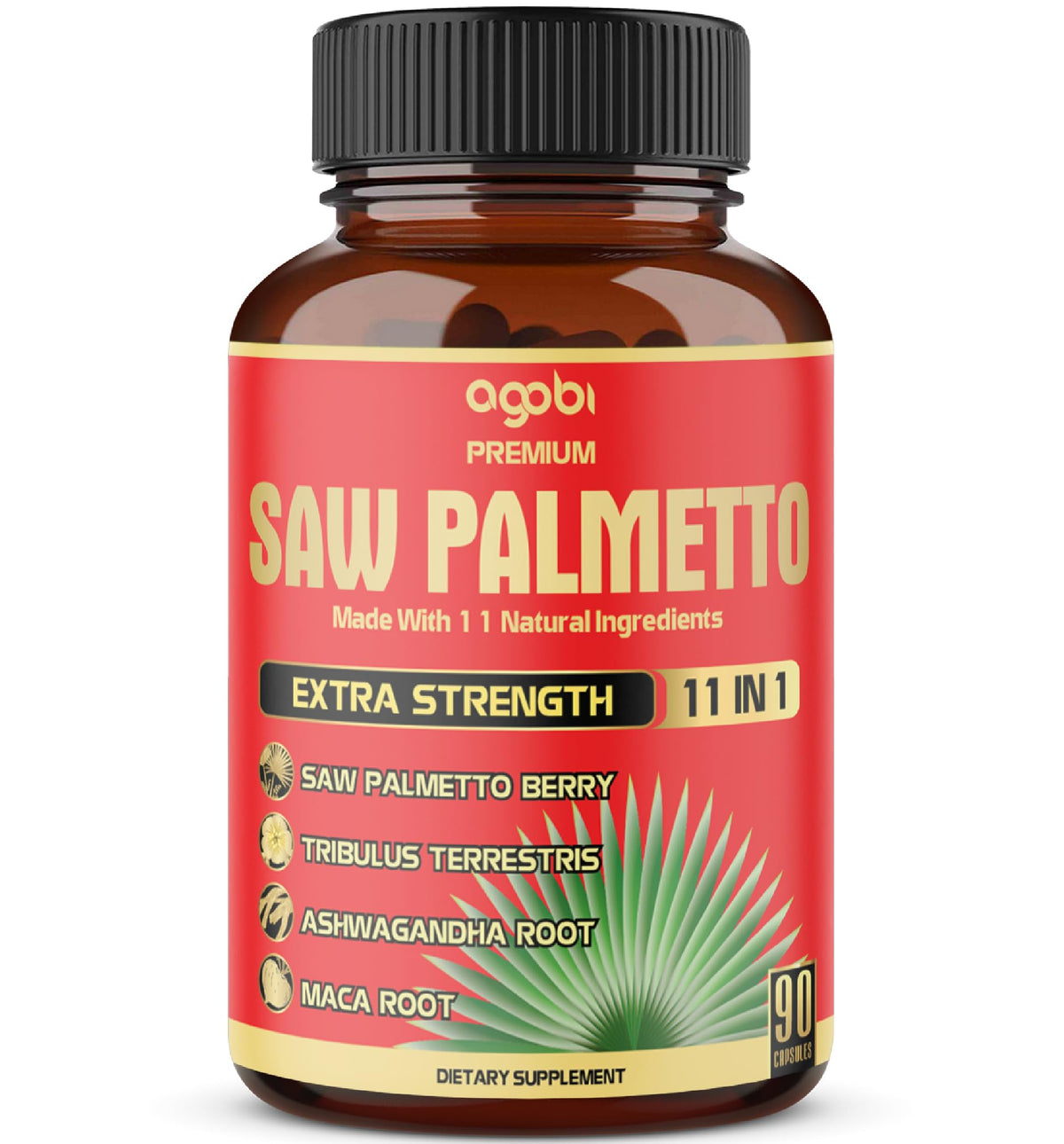 Flacon de capsules de Saw Palmetto Agobi avec 90 capsules