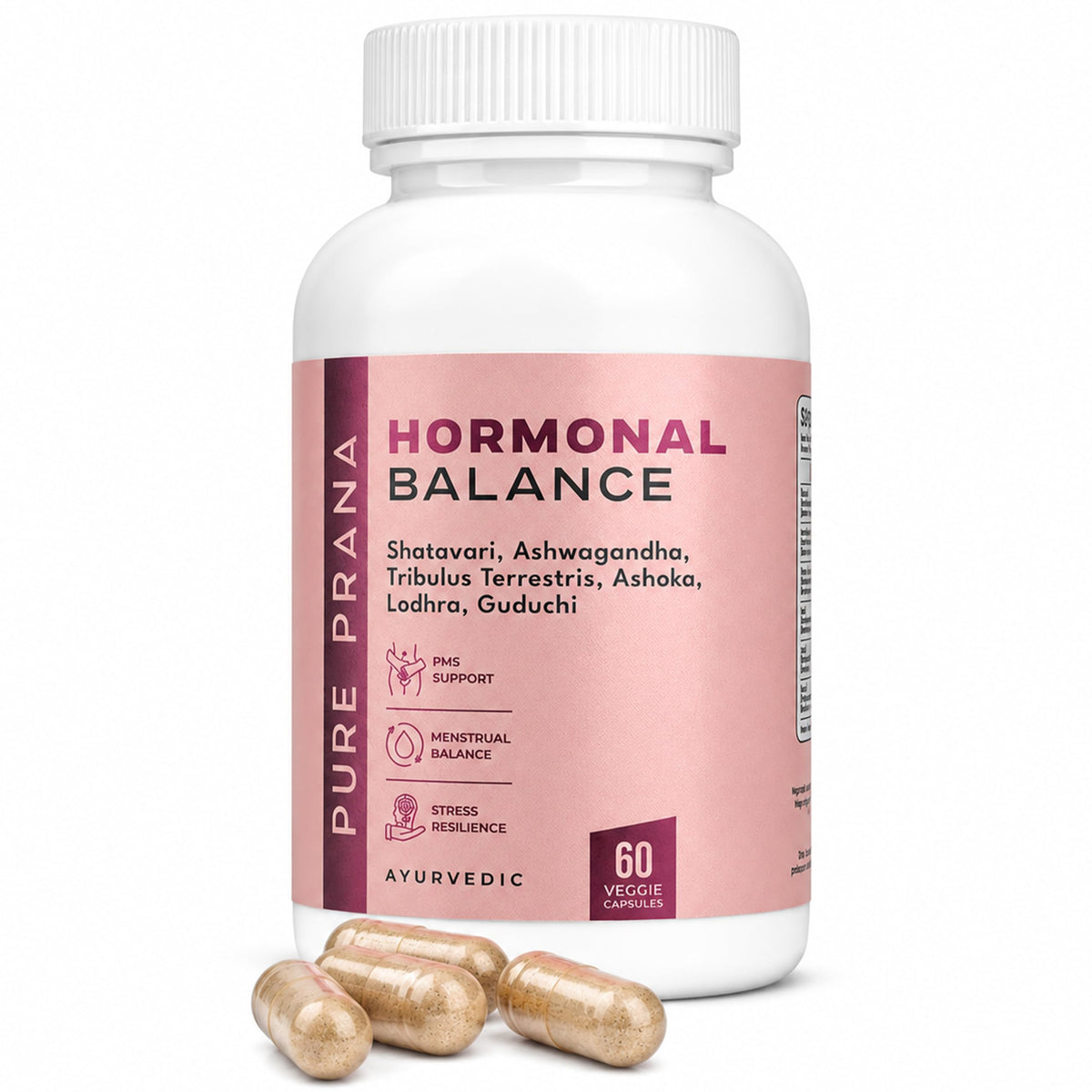 Flacon de capsules de Shatavari Pure Prana, 60 capsules végétales