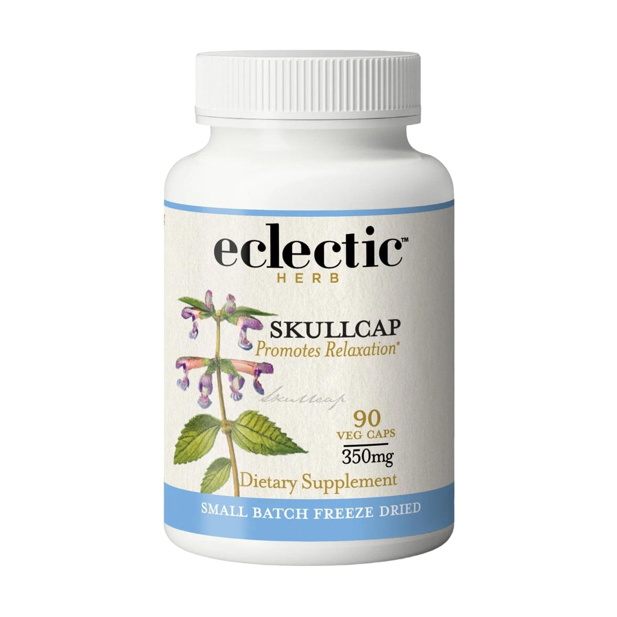 Flacon de capsules de Skullcap ECLECTIC INSTITUTE, 90 CT, 350 mg