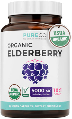 Flacon de capsules de Sureau Bio PURE CO 500mg