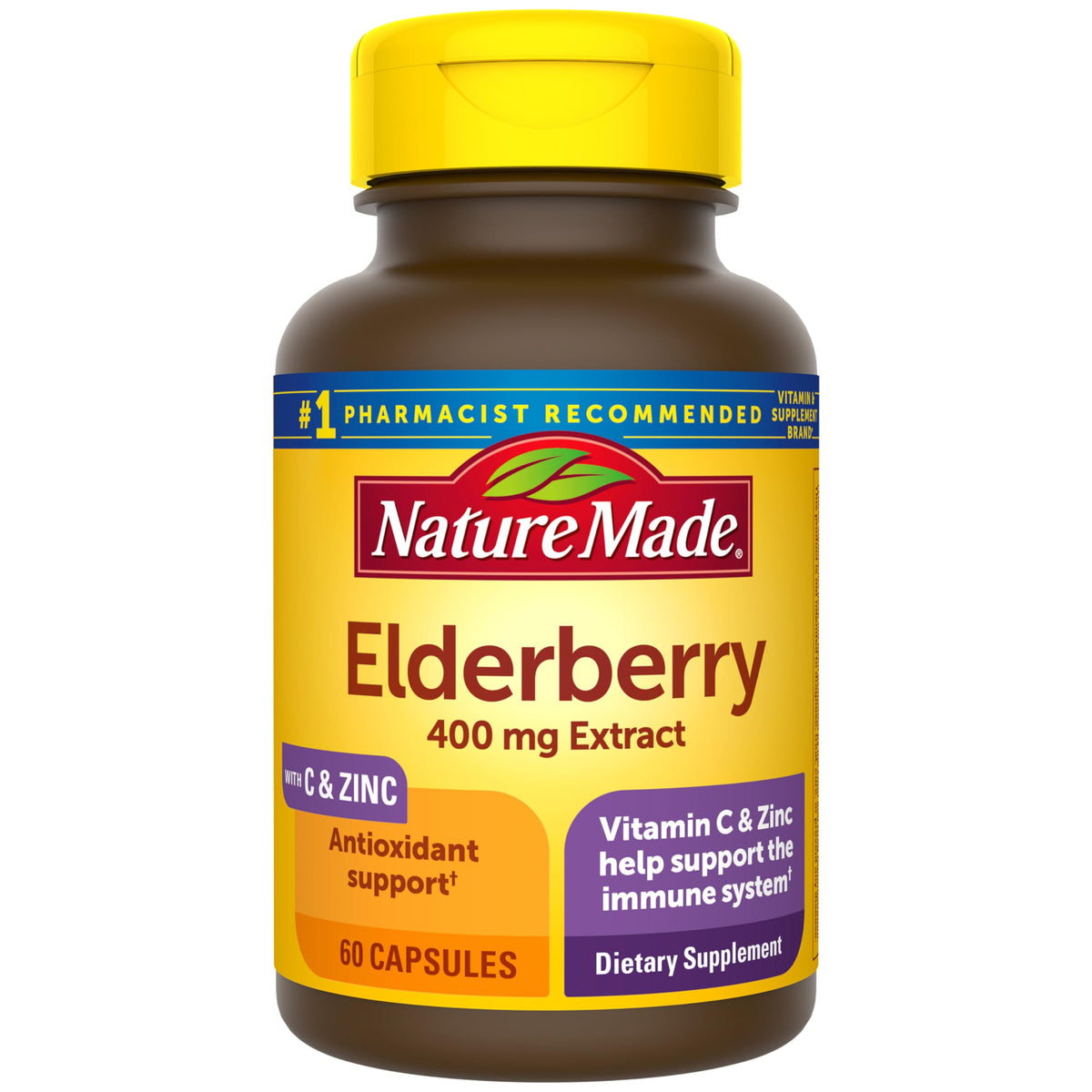 Flacon de capsules de Sureau Nature Made, 60 capsules