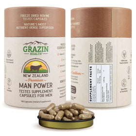Flacon de capsules de testicules de boeuf GRAZIN HEALTH 3000mg