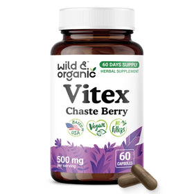 Flacon de capsules de Vitex Wild & Organic vue de face