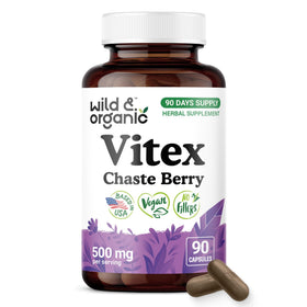 Flacon de capsules de Vitex Wild & Organic vue de face