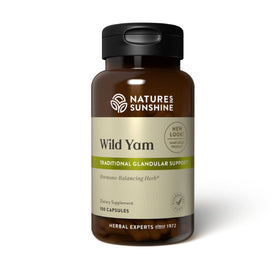 Flacon de capsules de yam sauvage Nature's Sunshine vue de face