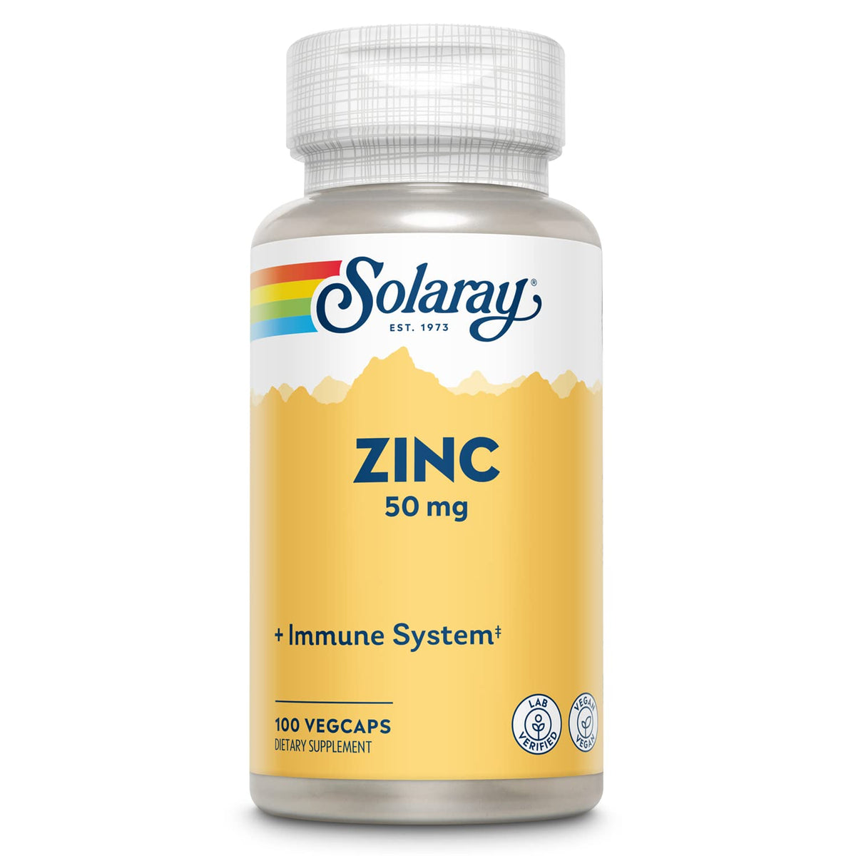 Flacon de capsules de Zinc SOLARAY 50mg 100 unités