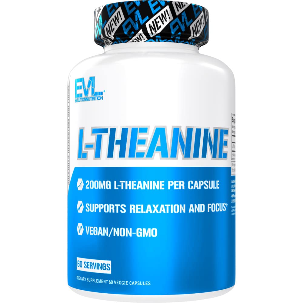 Flacon de capsules Evlution L-Theanine 200mg, 60 unités