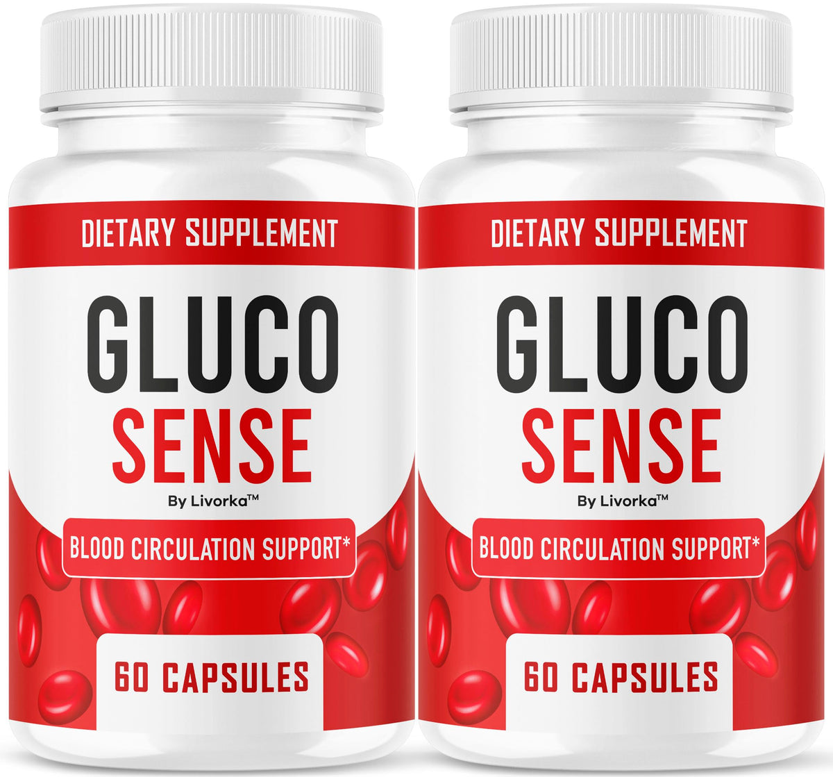 Flacon de capsules GlucoSense de LIVORKA, 120 capsules