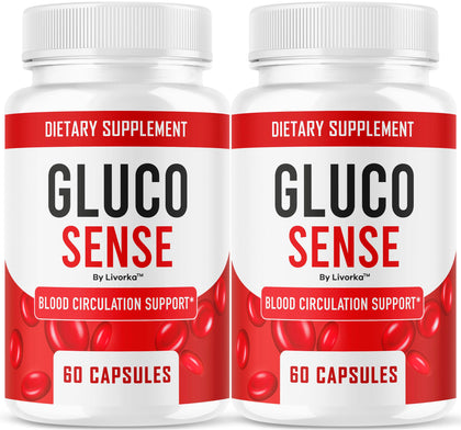 Flacon de capsules GlucoSense de LIVORKA, 120 capsules