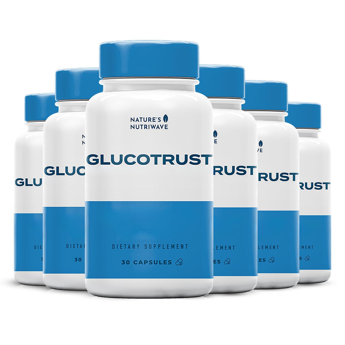 Flacon de capsules Glucotrust Nature’s NutriWave avec 30 capsules