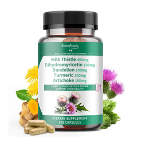 Flacon de capsules GREENPEOPLE Lymph-Liver Cleanse de 120 unités