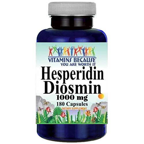 Flacon de capsules Hesperidine Diosmine de Vitamins Because