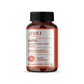 Flacon de capsules Jiva Ayurveda Kutki, 60 capsules végétariennes
