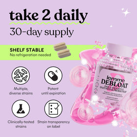 Flacon de capsules Lemme avec fond naturel