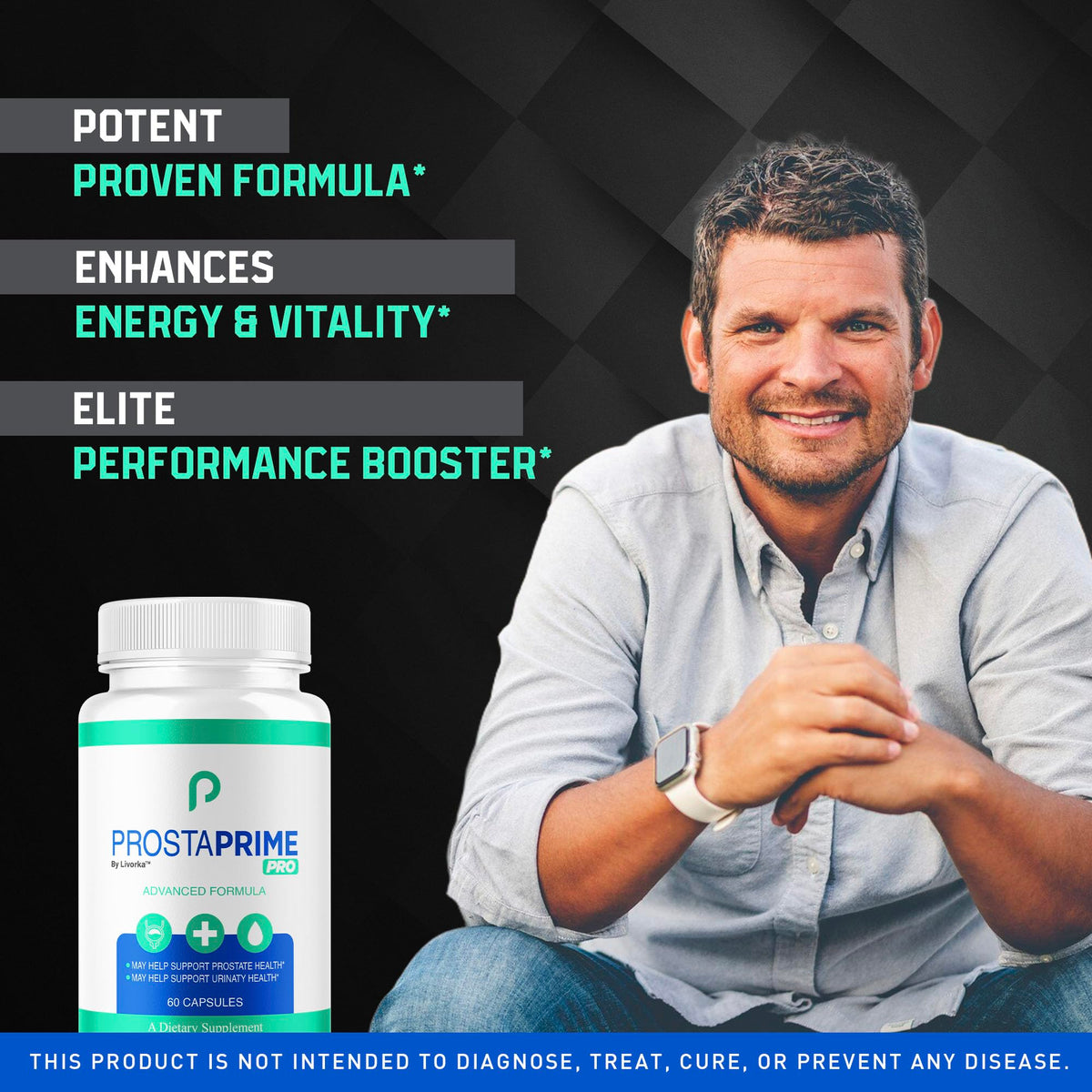Flacon de capsules LIVORKA ProstaPrime Pro en gros plan