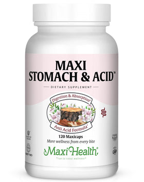 Flacon de capsules Maxi Health Slippery Elm 120 capsules vue de face