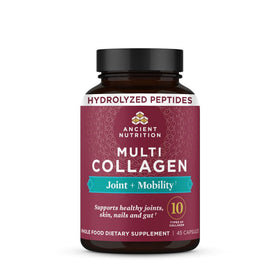 Flacon de capsules Multi Collagène Ancient Nutrition avec 45 comprimés
