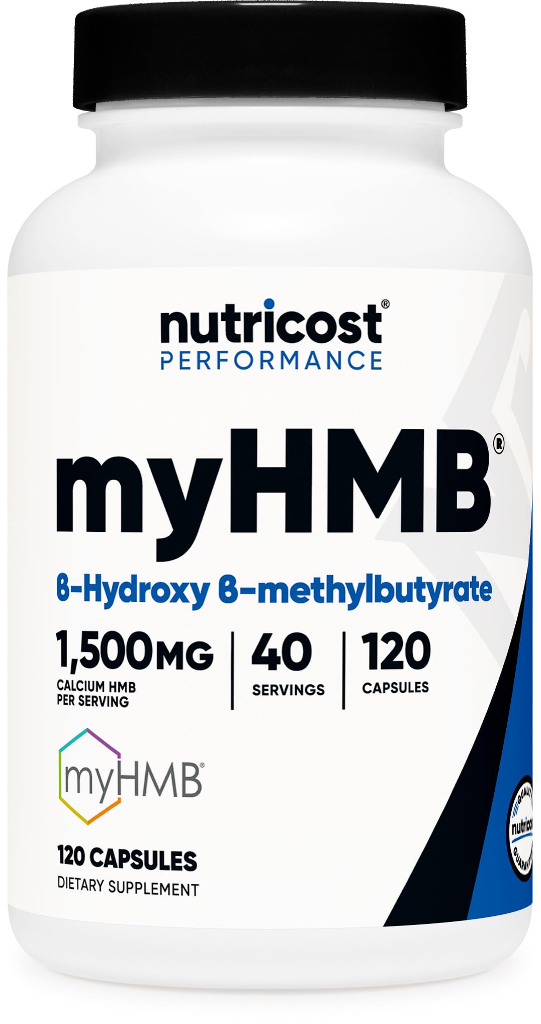 Flacon de capsules myHMB Nutricost 120 capsules