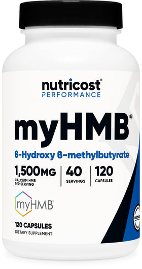 Flacon de capsules myHMB Nutricost 120 capsules