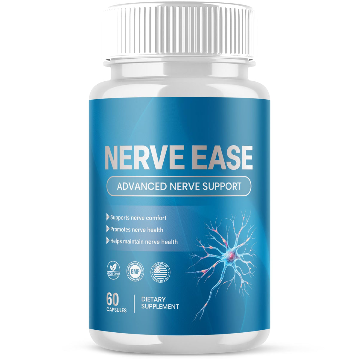 Flacon de capsules Nerve Ease Flex University 60 capsules vue de face