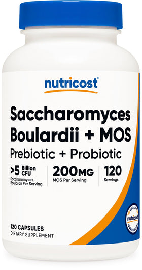 Flacon de capsules Nutricost Saccharomyces Boulardii 120 Caps